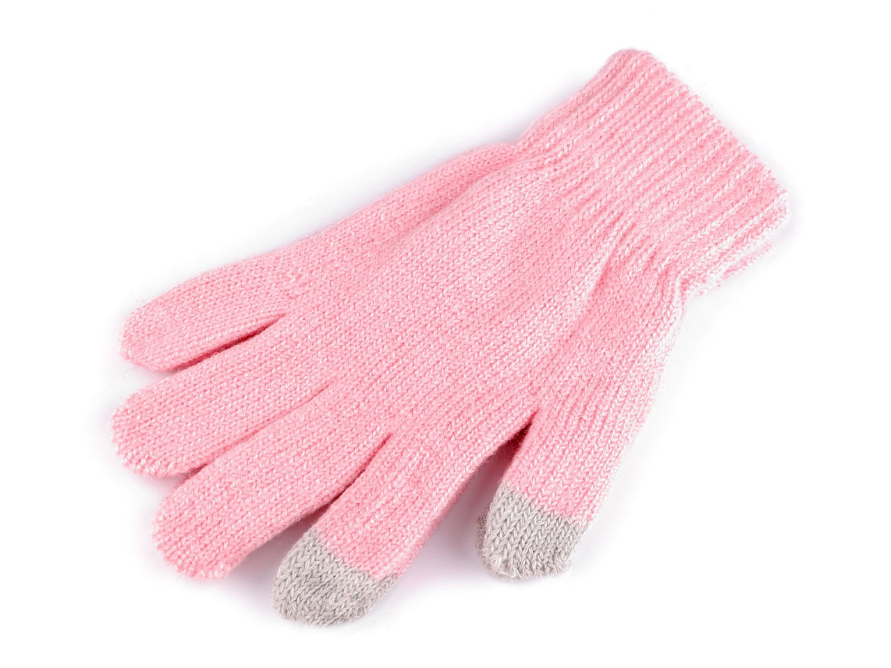 Dámské pletené rukavice, barva 2 růžová sv.