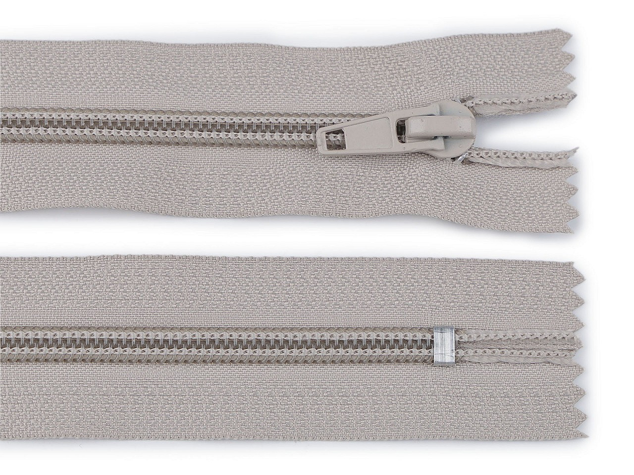 Spirálový zip šíře 5 mm délka 40 cm bundový POL, barva 310 šedobéžová