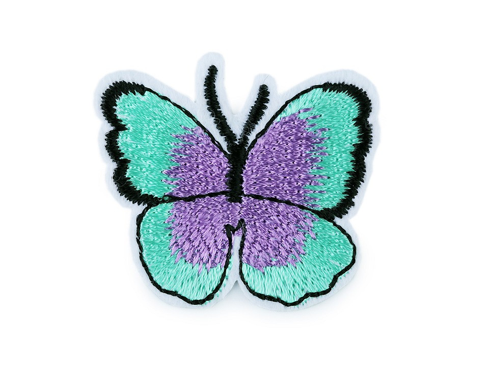 Nažehlovačka motýl, barva 8 zelená pastel sv