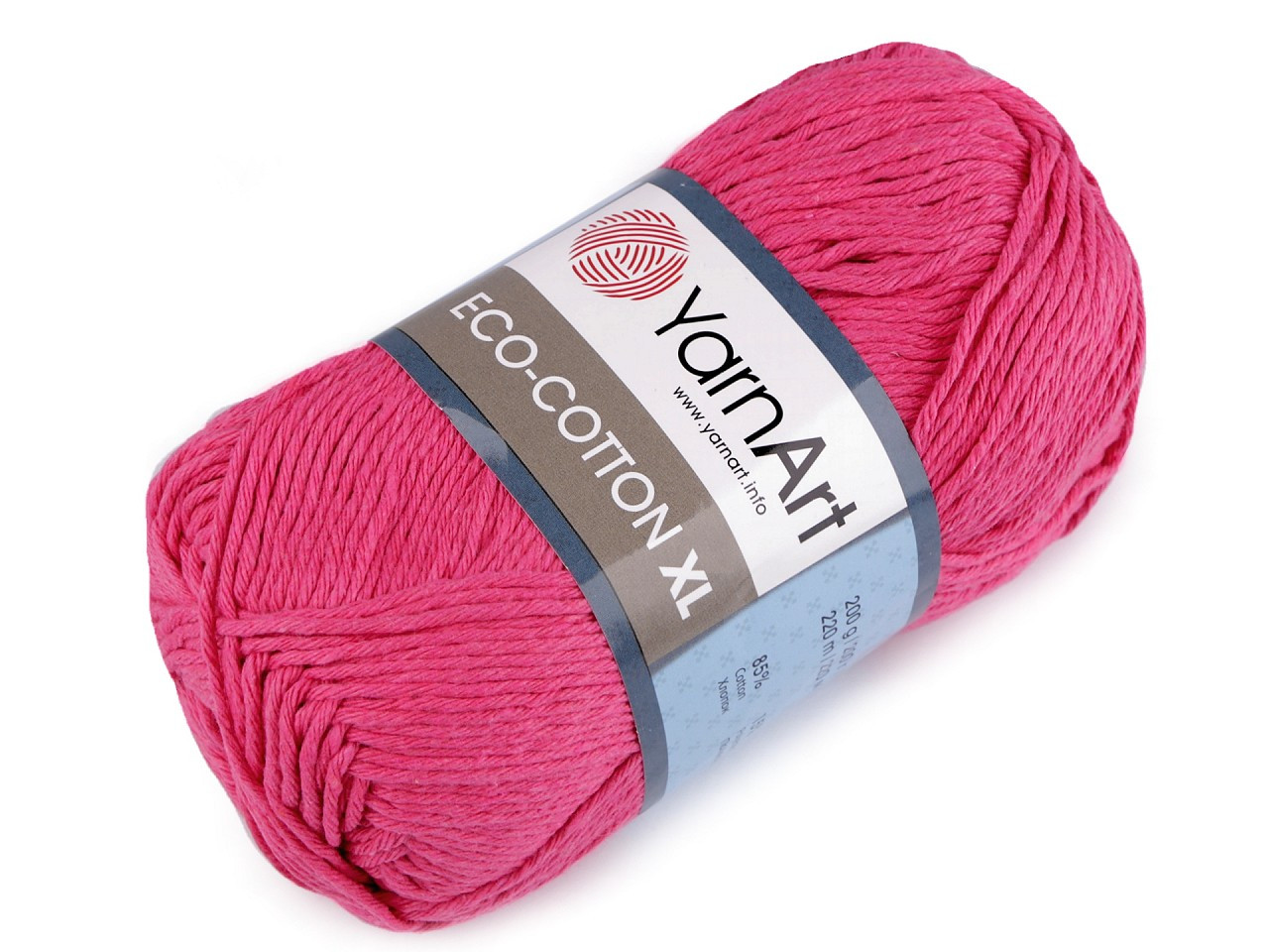 Pletací příze Eco - cotton XL 200 g, barva 12 (775) růžová pink