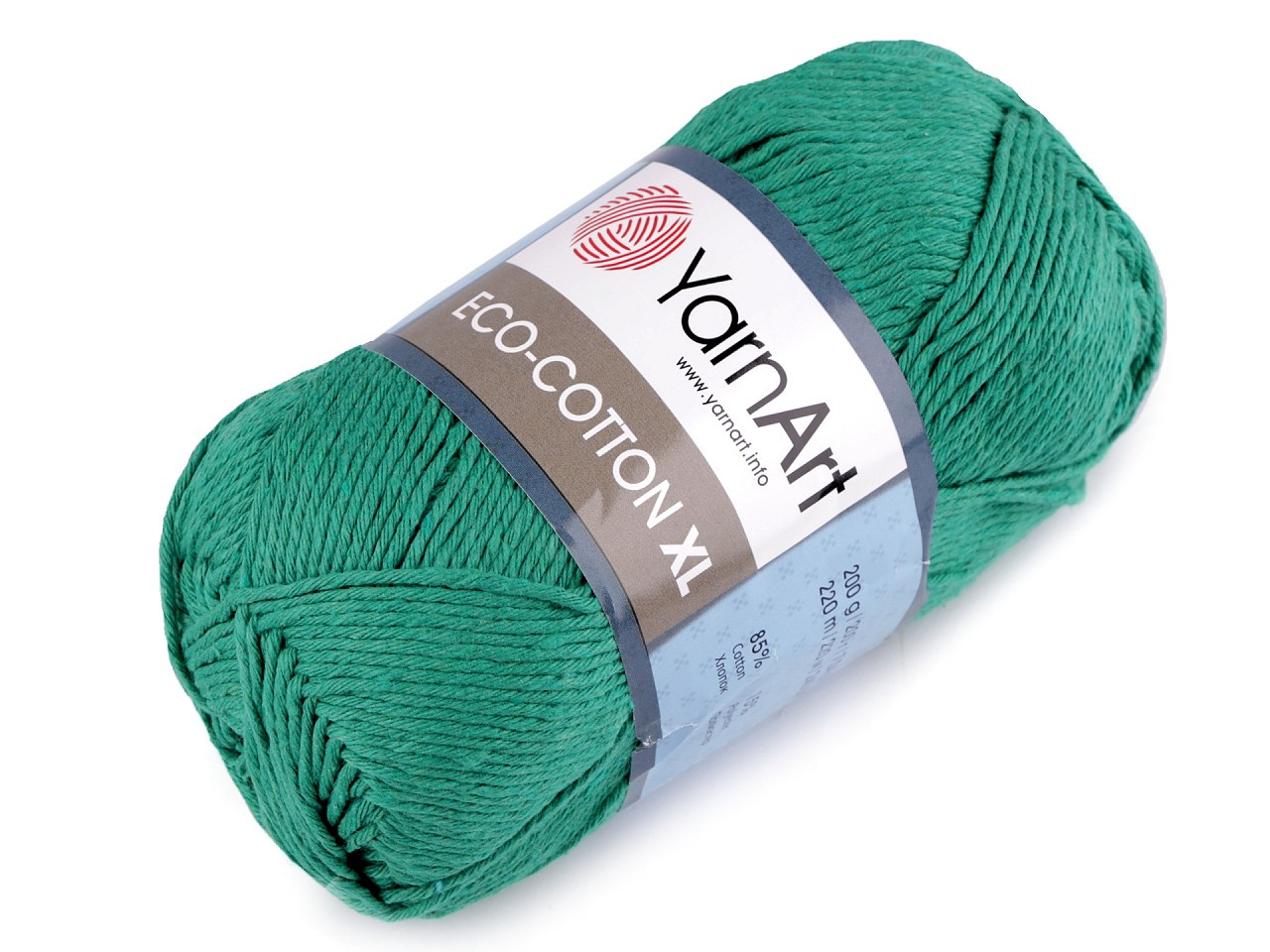 Pletací příze Eco - cotton XL 200 g, barva 11 (767) zelená pastelová