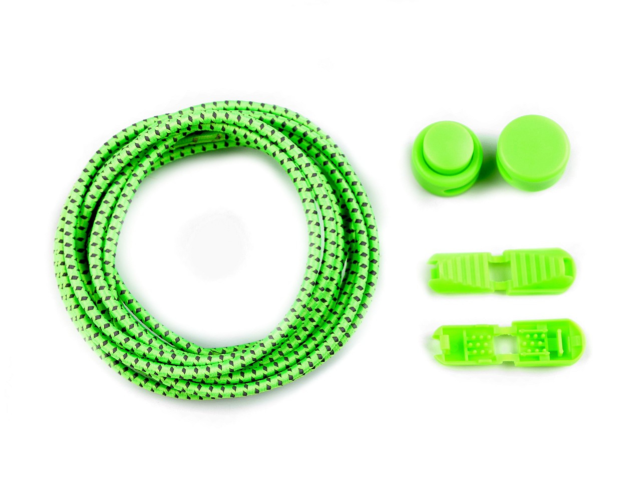 Reflexní elastické samozavazovací tkaničky délka 120 cm, barva 5 (04) zelená neon