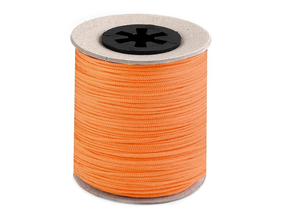 Šňůra technická žaluziová / k navlékání korálků Ø1,4 mm, barva 10 oranžová