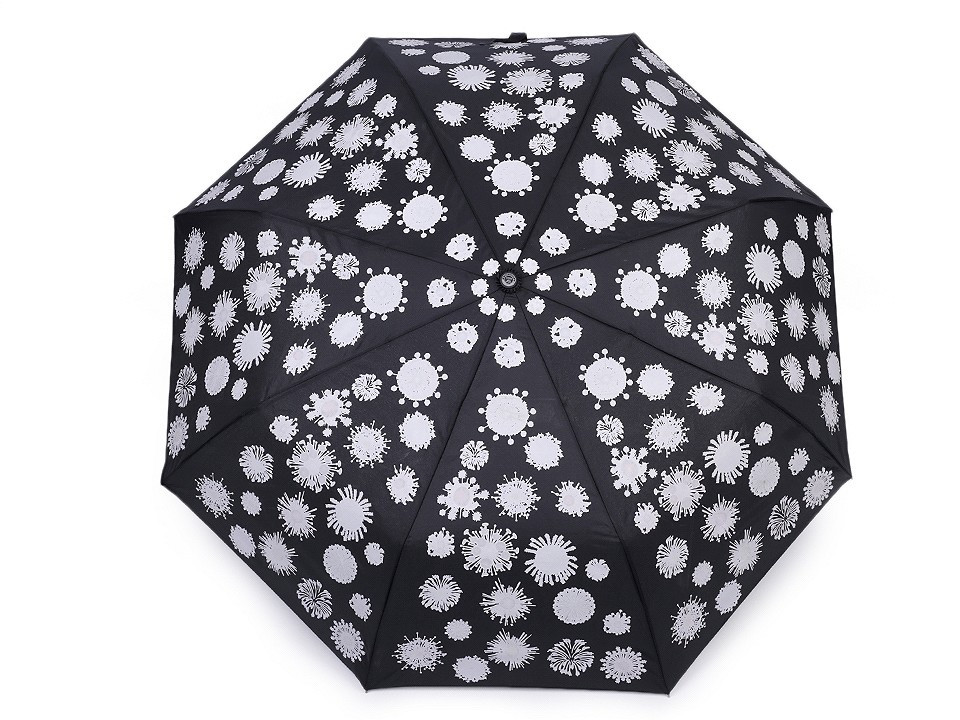 Dámský skládací vystřelovací deštník kouzelný, barva 4 černá