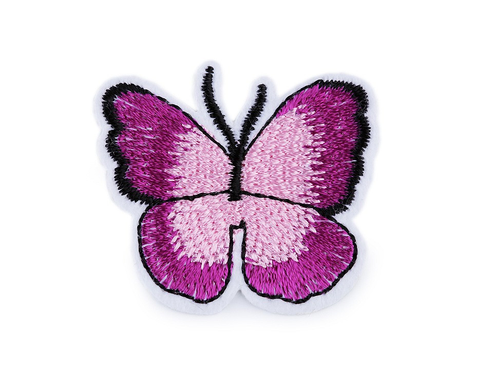 Nažehlovačka motýl, barva 11 fialovorůžová