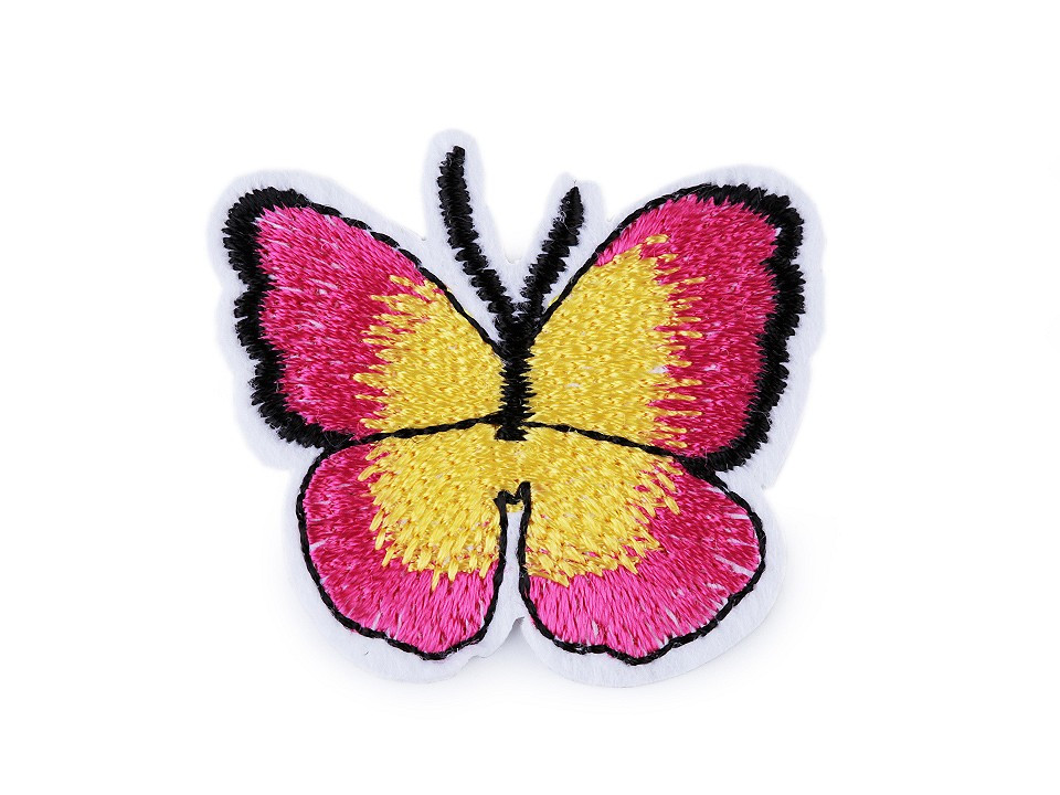 Nažehlovačka motýl, barva 4 růžová ostrá