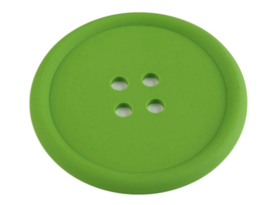 Silikonová podložka knoflík Ø9 cm, barva 4 zelená sv.