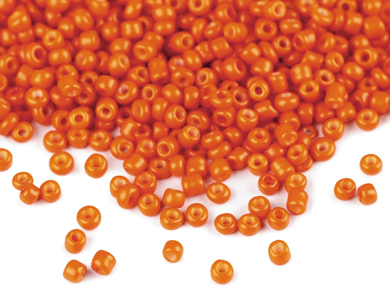 Rokajl 12/0 - 2 mm neprůhledný, barva 850D oranžová mrkvová