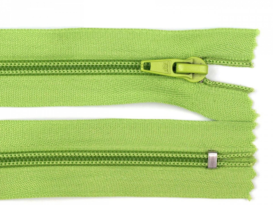 Spirálový zip šíře 5 mm délka 18 cm POL, barva 234 zelená sv.