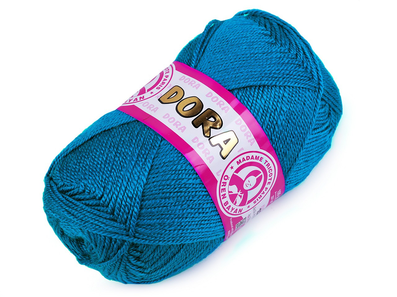 Pletací příze Dora 100 g, barva 25 (026) modrá tyrkys