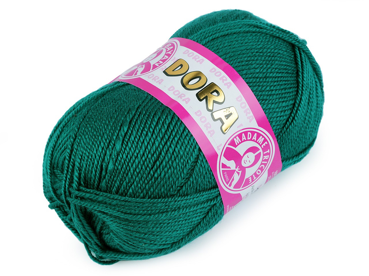 Pletací příze Dora 100 g, barva 24 (105) zelená smaragdová