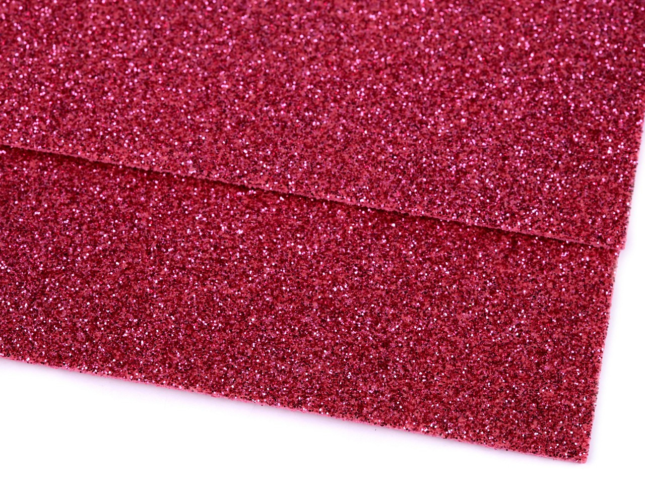Pěnová guma Moosgummi s glitry 20x30 cm, barva 14 růžová