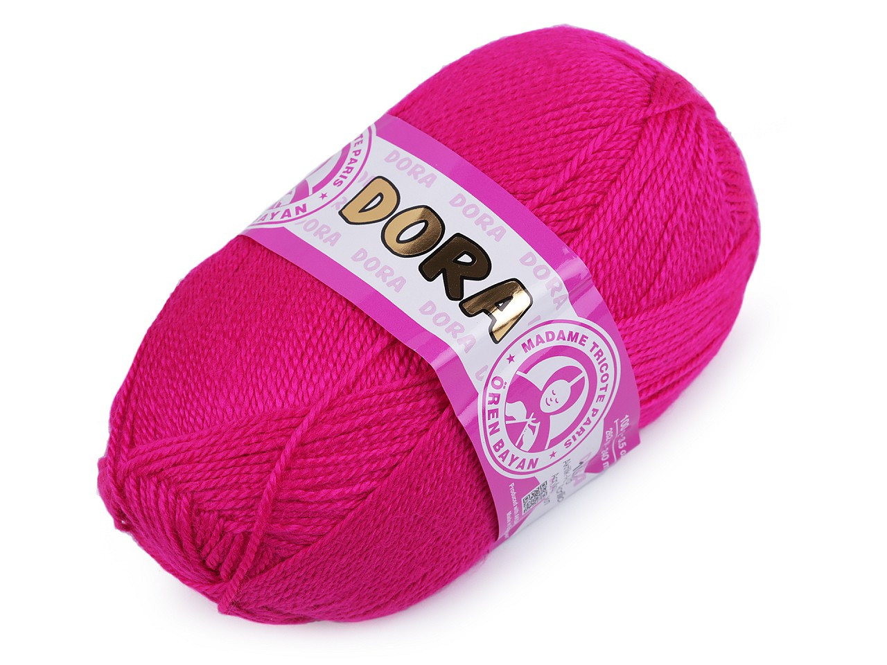 Pletací příze Dora 100 g, barva 27 (045) růžová neon