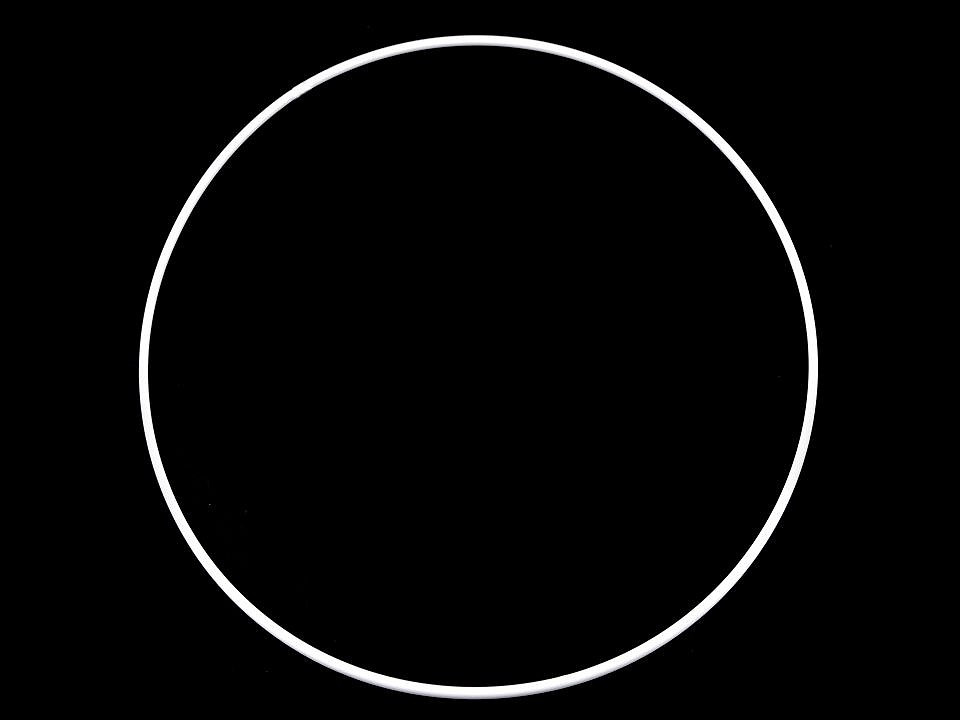 Kovový kruh na lapač snů / k dekorování Ø25 cm DN, barva Bílá