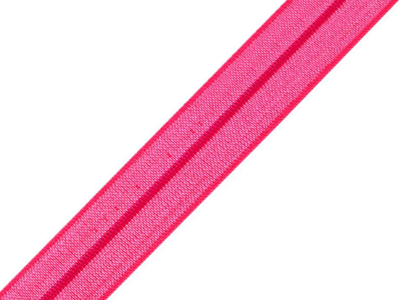 Lemovací pruženka půlená šíře 18 mm, barva 20 pink neon