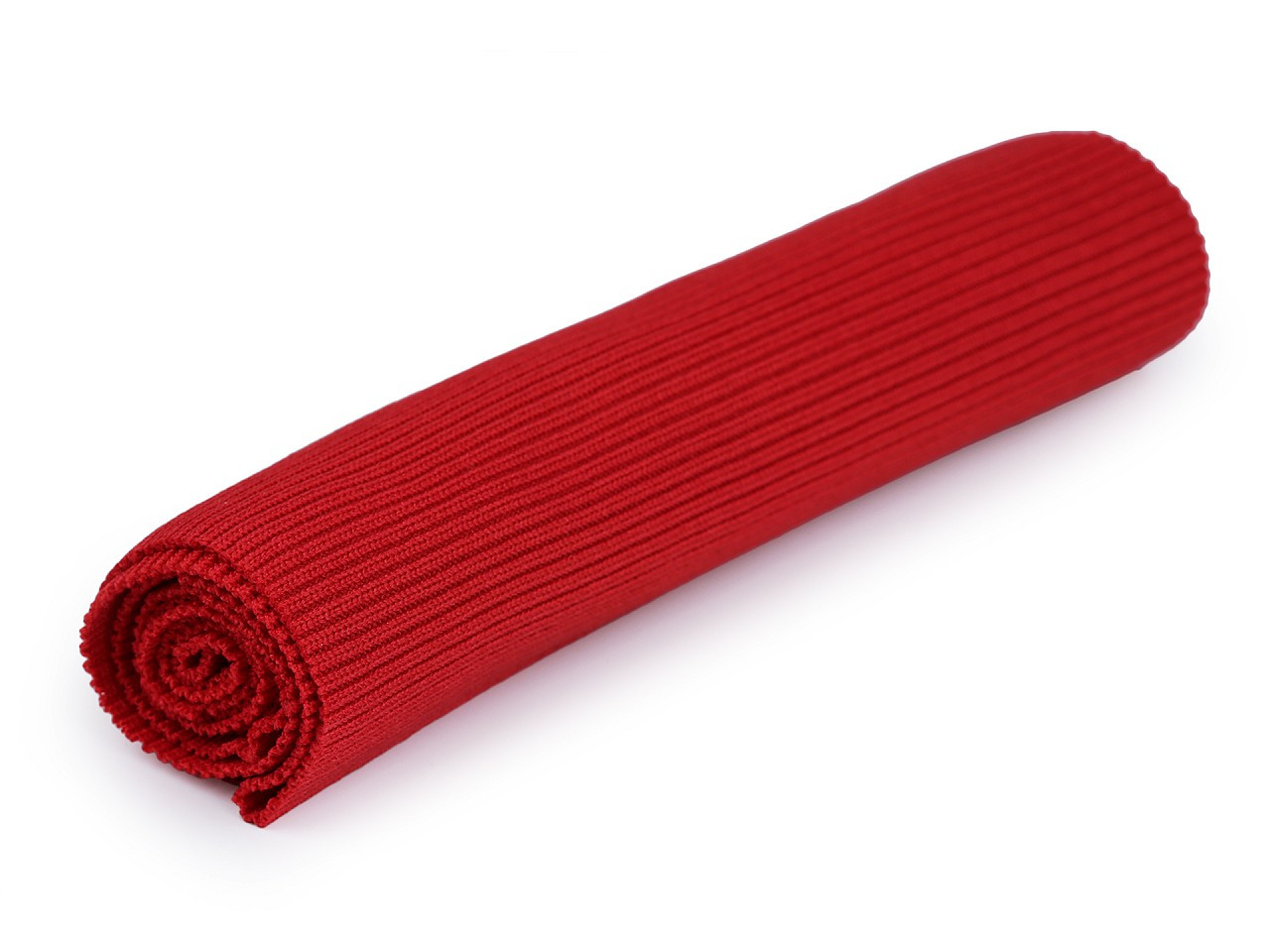 Elastický náplet žebrovaný 15x80 cm, barva 3/016 červená