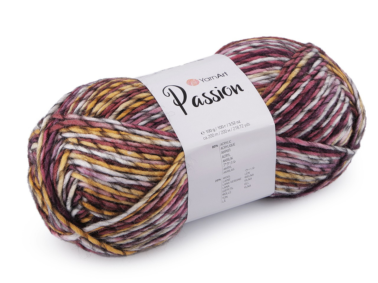 Pletací příze Passion 100 g, barva 10 (1247) lila