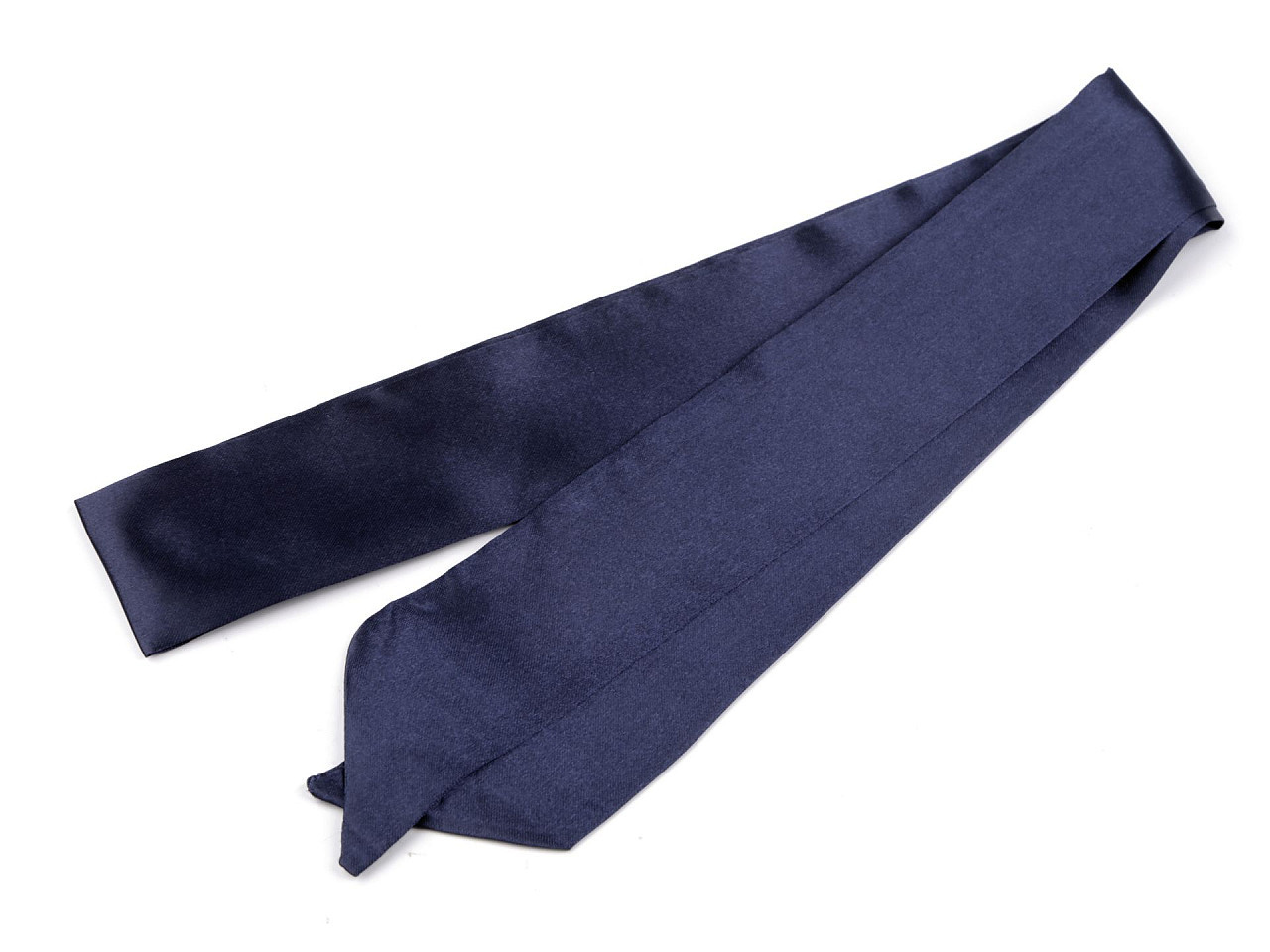 Šátek úzký do vlasů, na krk, na kabelku jednobarevný, s květy, barva 8 modrá tmavá