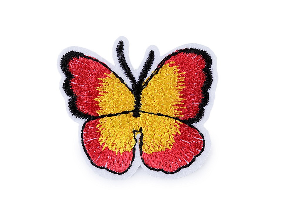 Nažehlovačka motýl, barva 5 červená