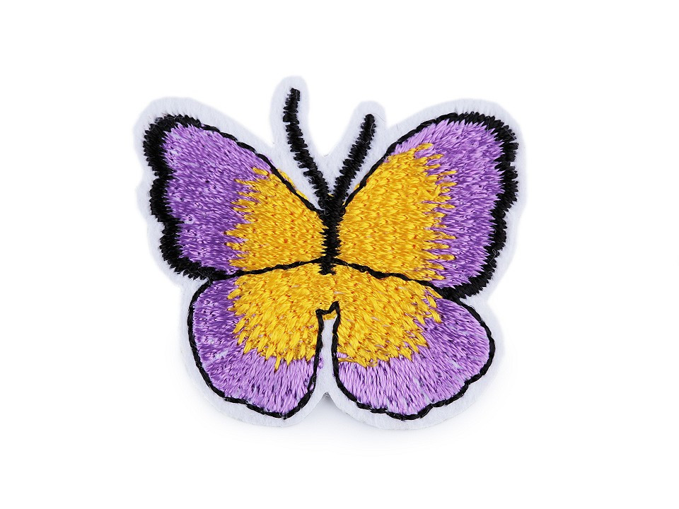 Nažehlovačka motýl, barva 9 fialková