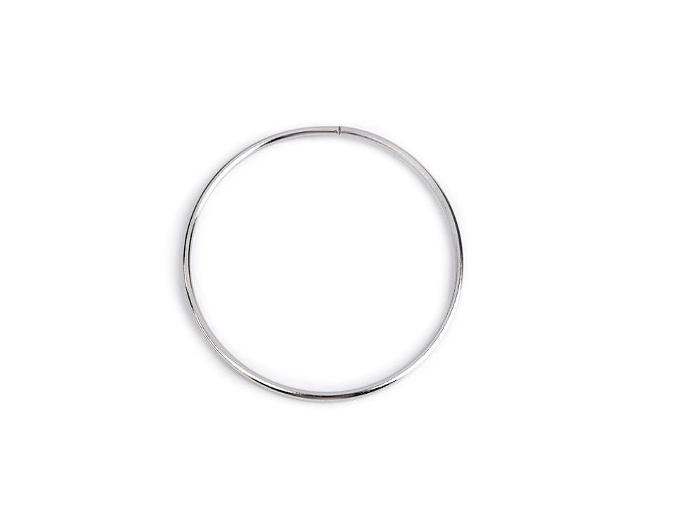 Fotografie Kovový kruh na lapač snů / k dekorování Ø10,5 cm, barva 1 nikl