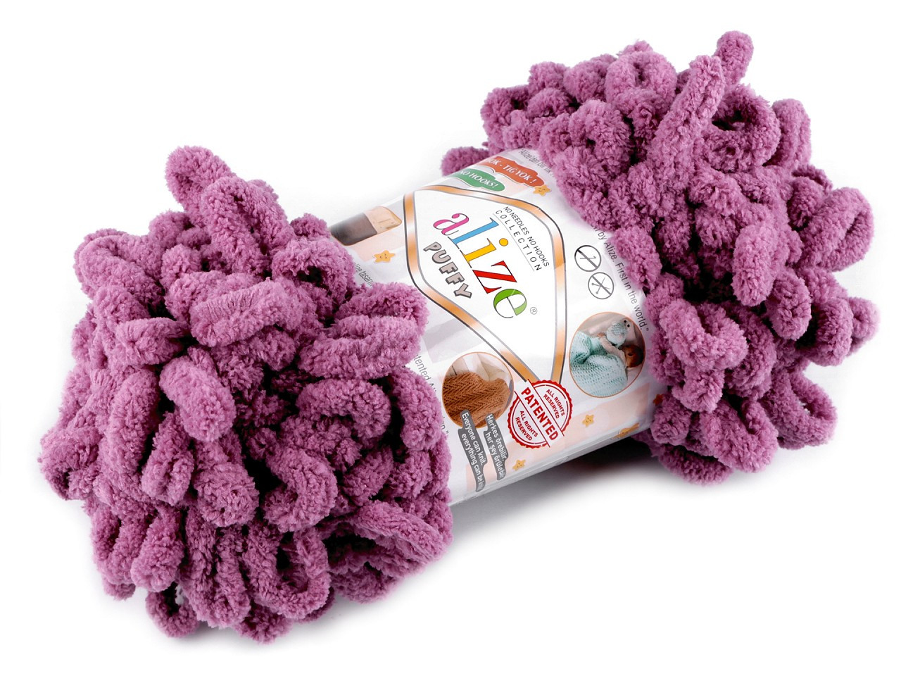 Pletací příze Alize Puffy 100 g, barva 31 (28) starorůžová