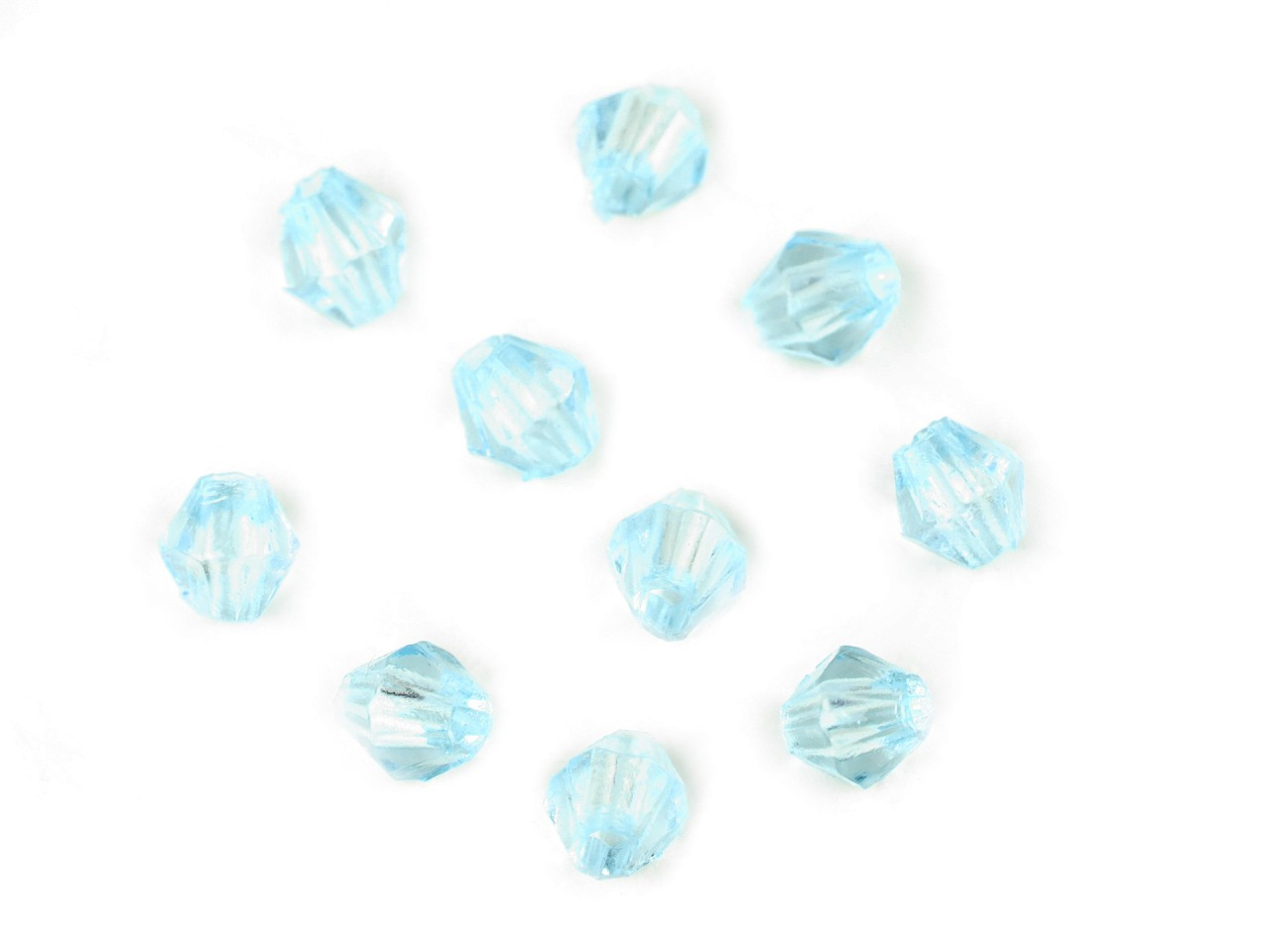 Plastové korálky cínovky / sluníčko 4x4 mm, barva 18 (38) modrá andělská