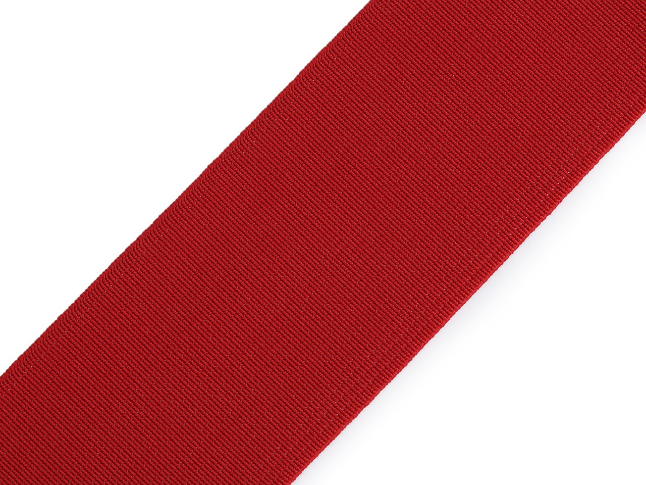 Pruženka hladká šíře 50 mm tkaná barevná, barva 7502 červená