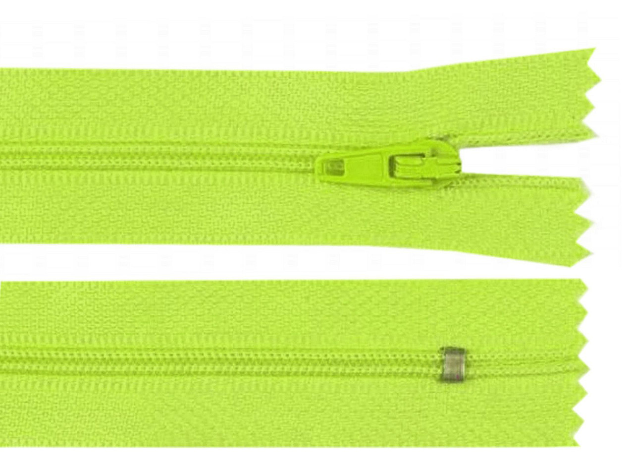 Spirálový zip šíře 3 mm délka 18 cm pinlock, barva 231 zelená elektrická neon