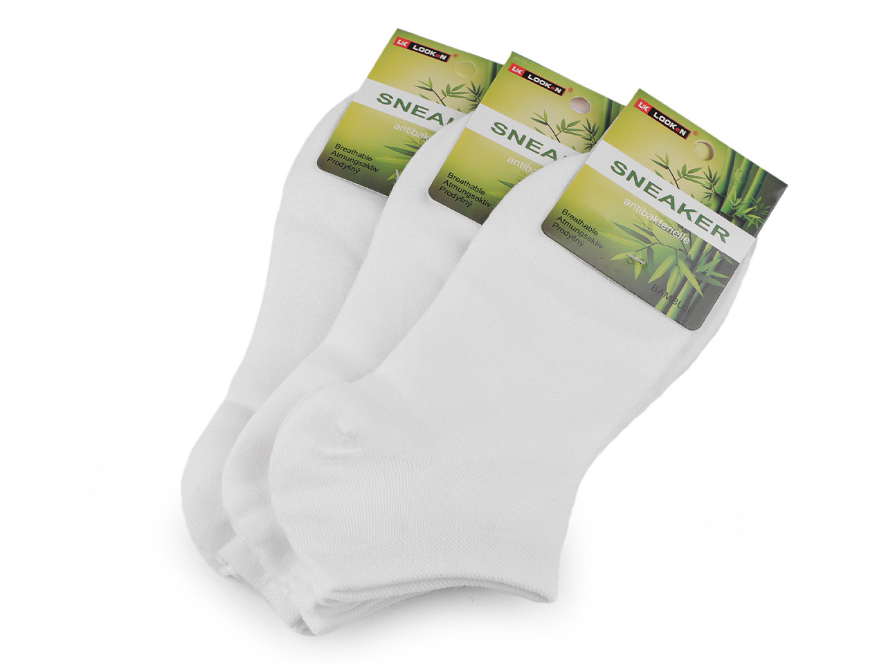 Dámské bavlněné ponožky kotníkové, barva 5 (vel. 35-38) bílá
