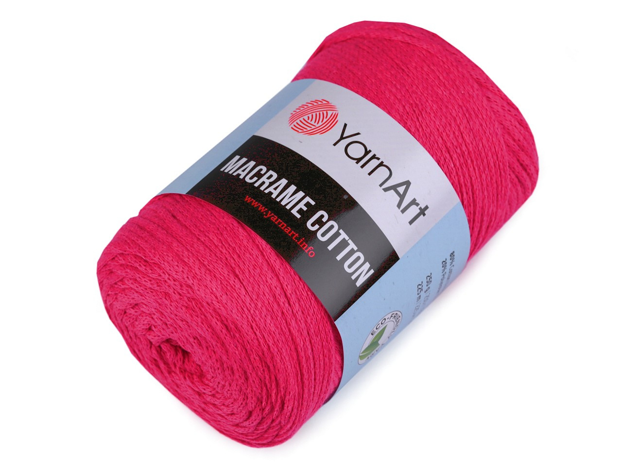 Pletací příze Macrame Cotton 250 g, barva 50 (803) růžová malinová