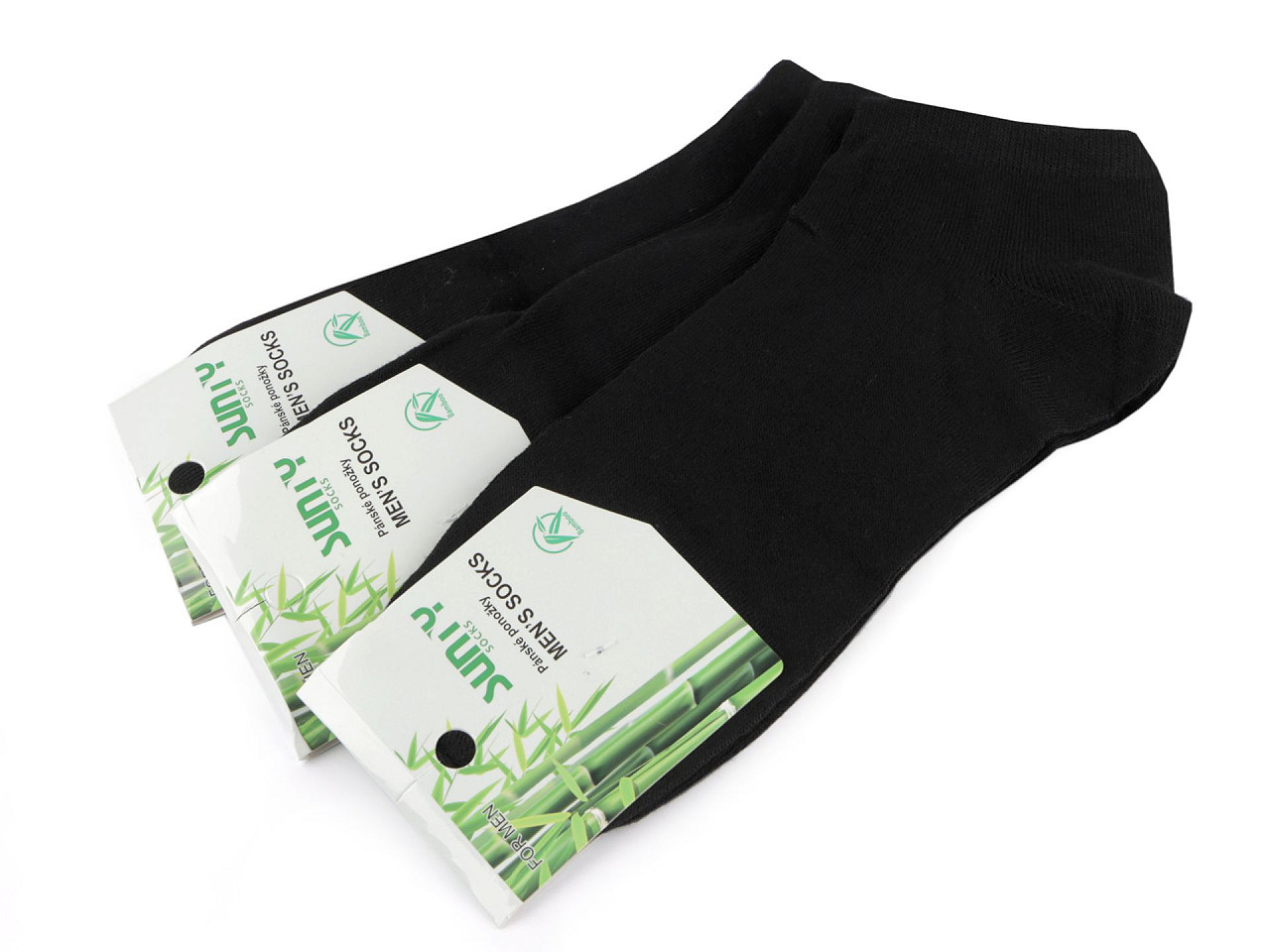 Bambusové ponožky kotníkové unisex, barva 4 (vel. 43-46) černá
