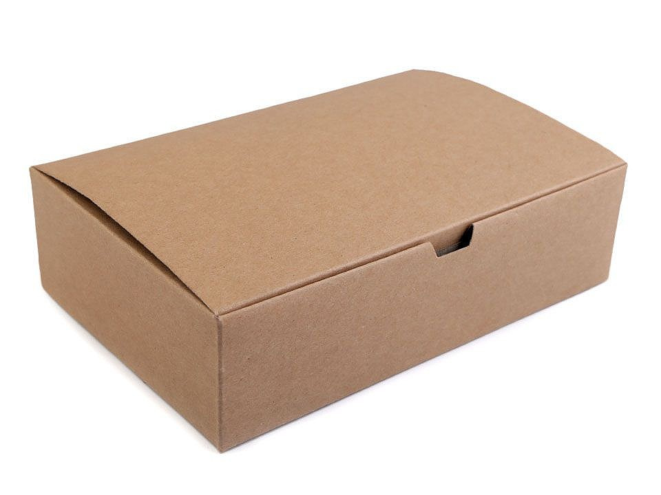 Papírová krabička, barva 2 (12 x 18 cm) hnědá přírodní