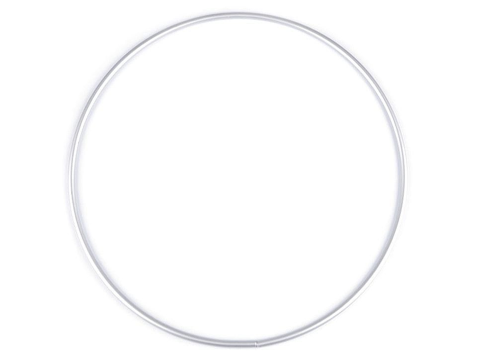 Kovový kruh na lapač snů / k dekorování Ø25 cm, barva stříbrná