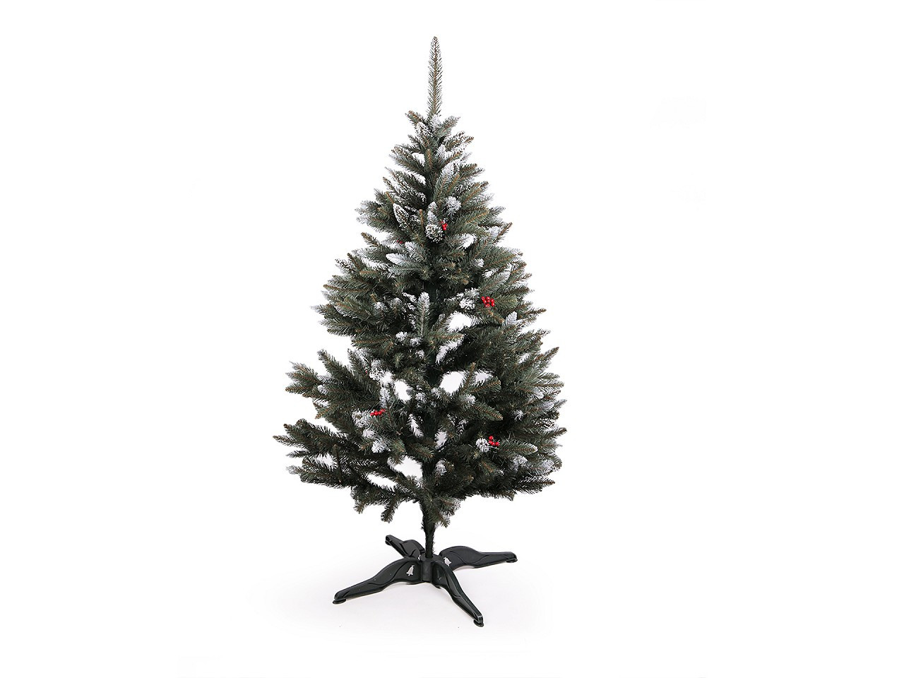 Umělý vánoční stromeček 180 cm - přírodní, zasněžený, 2D, barva 4 zelená bobule