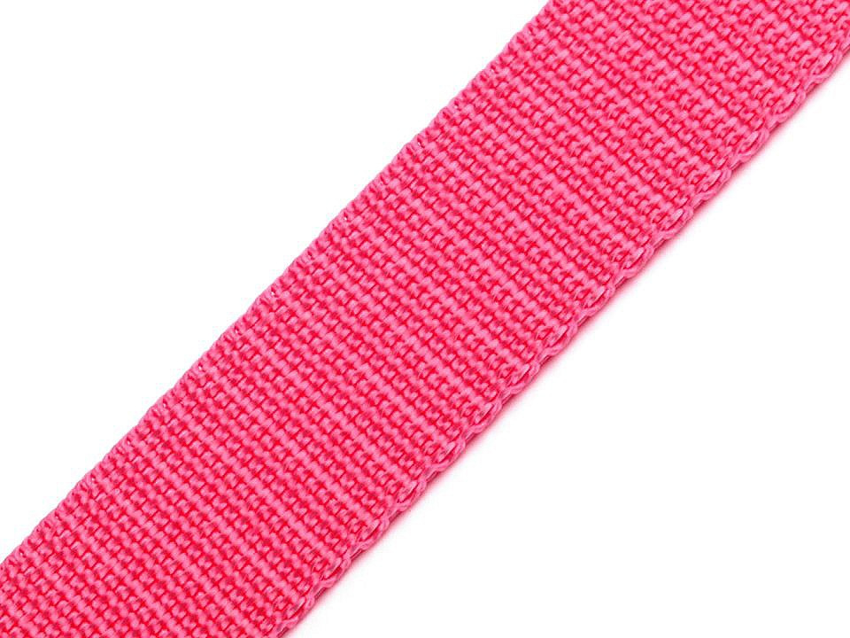 Popruh polypropylénový šíře 25 mm, barva 28 (35) růžová
