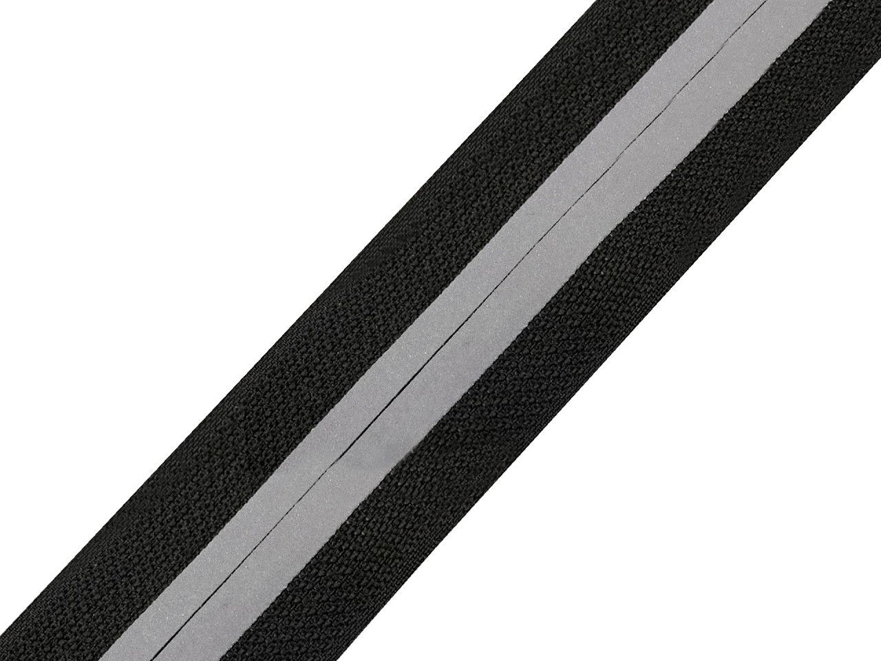 Zip spirálový krytý No 5 metráž reflexní, barva černá