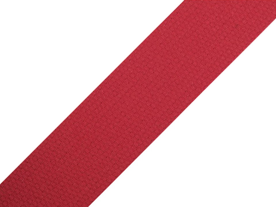 Bavlněný popruh šíře 30 mm, barva 7568 červená