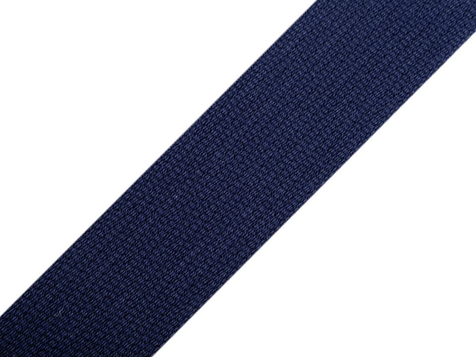 Bavlněný popruh šíře 30 mm, barva 7705 modrá delta