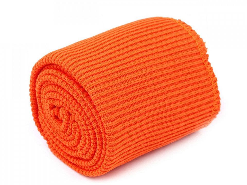 Elastické náplety šíře 7 cm sada (2x rukáv, 1x pás), barva 11/018 oranžová dýňová