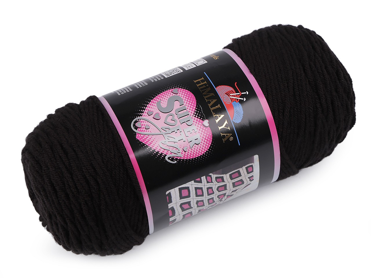 Pletací příze Super Soft Yarn 200 g, barva 9 (80808) černá