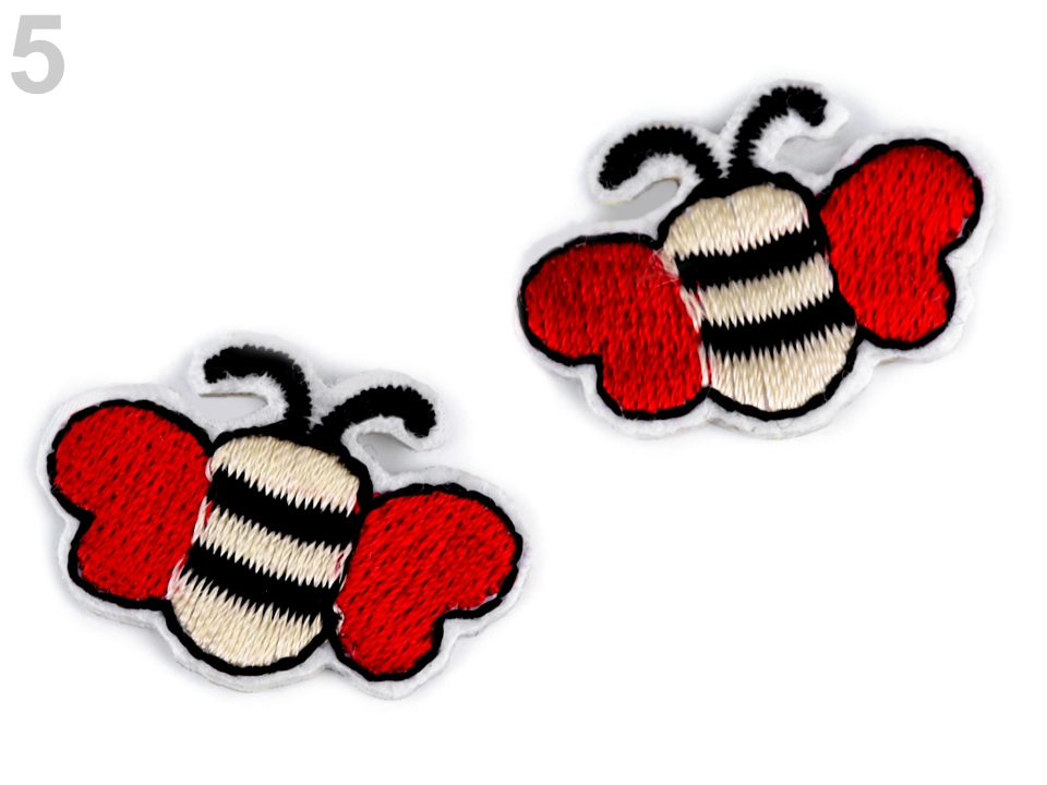 Mini nažehlovačka včela, barva 5 červená