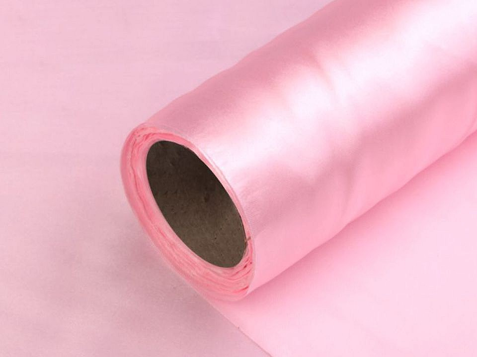 Satén jednostranný / stuha šíře 14 cm, barva 04 růžová stř.