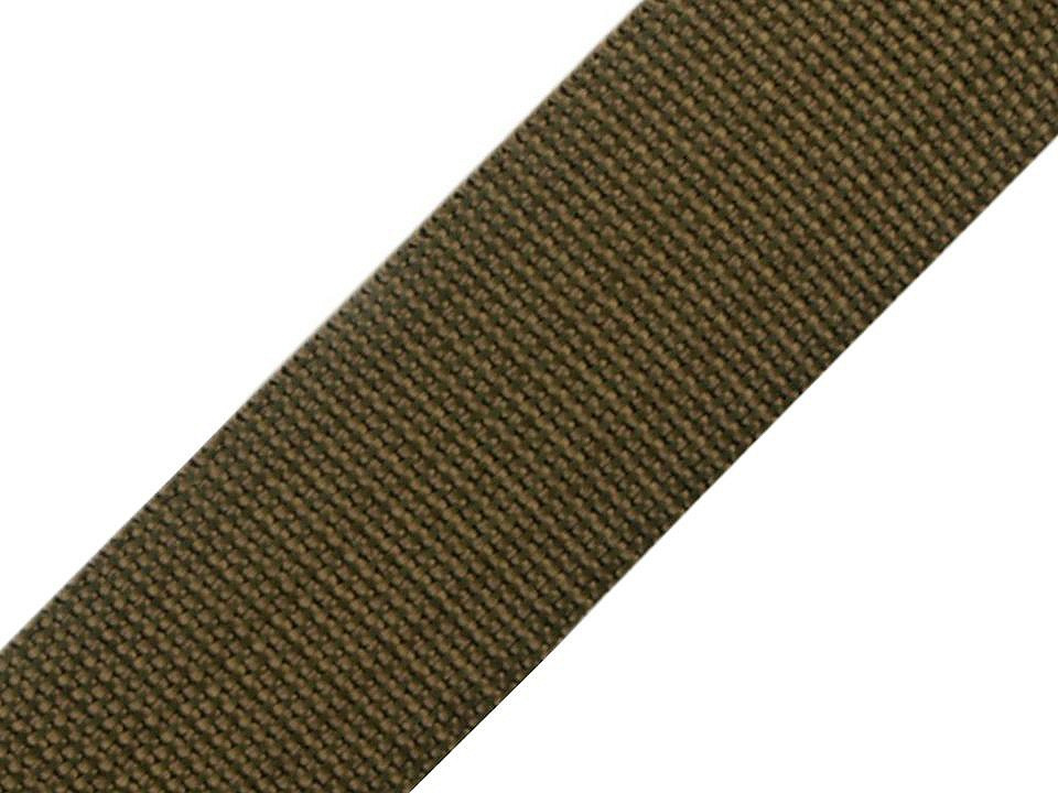 Popruh polypropylénový šíře 47-50 mm, barva 70 zelená khaki