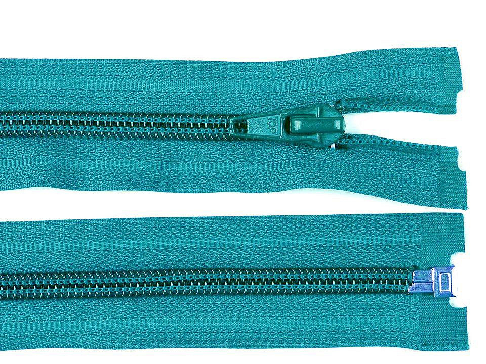 Spirálový zip šíře 5 mm délka 40 cm bundový POL, barva 208 modrá sytá světlá