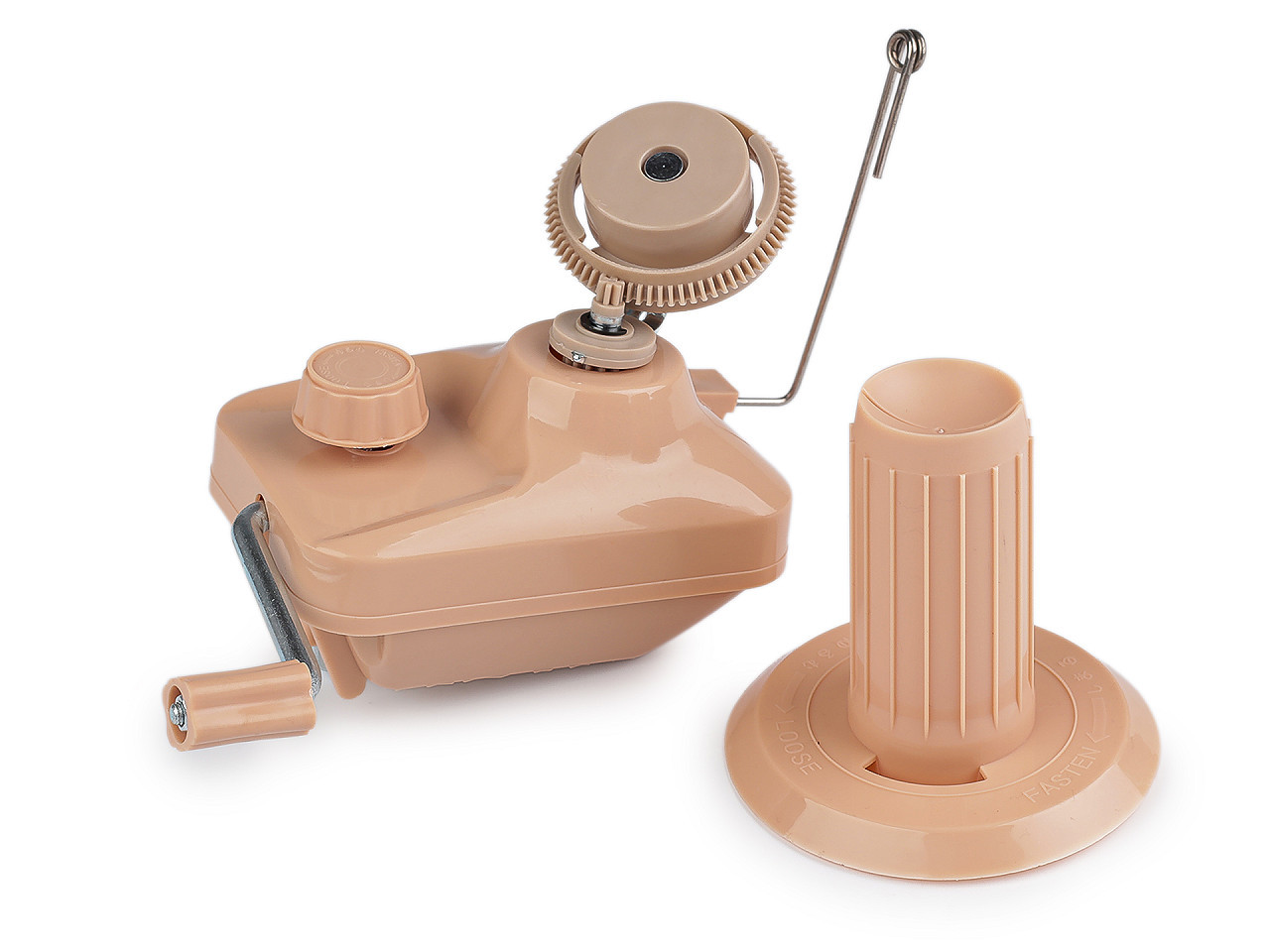 Ruční navíječ pletací příze, barva 5 pudrovobéžová