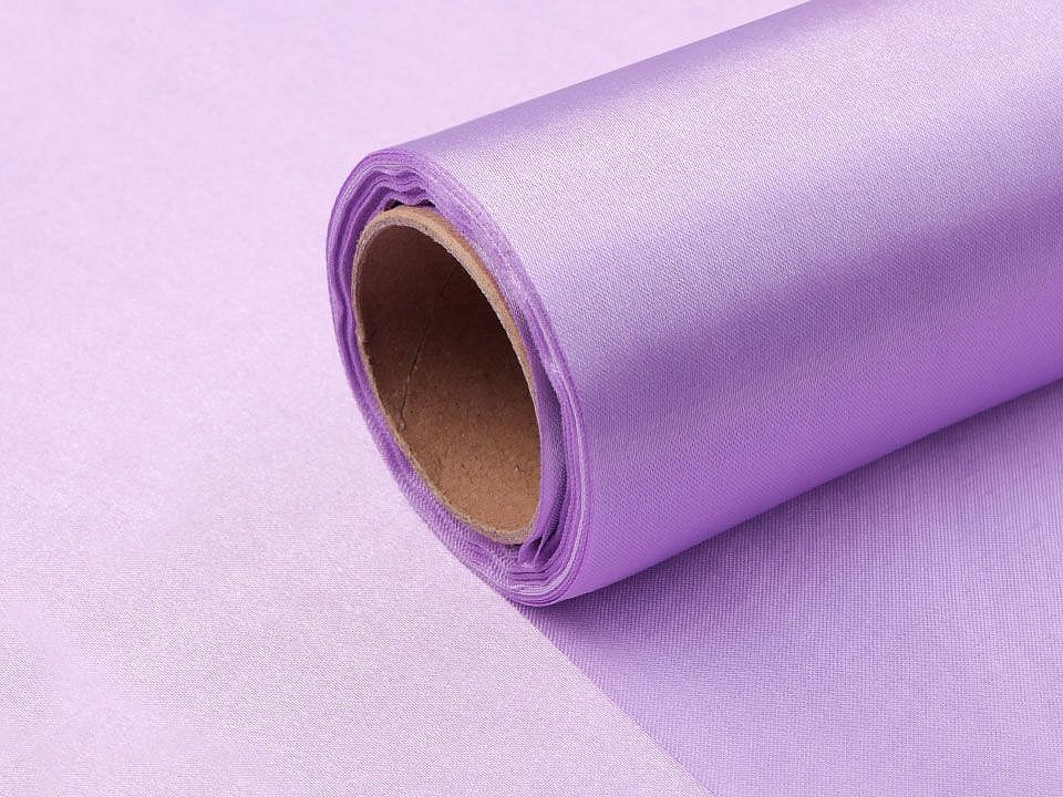 Satén jednostranný / stuha šíře 14 cm, barva 44 fialová lila