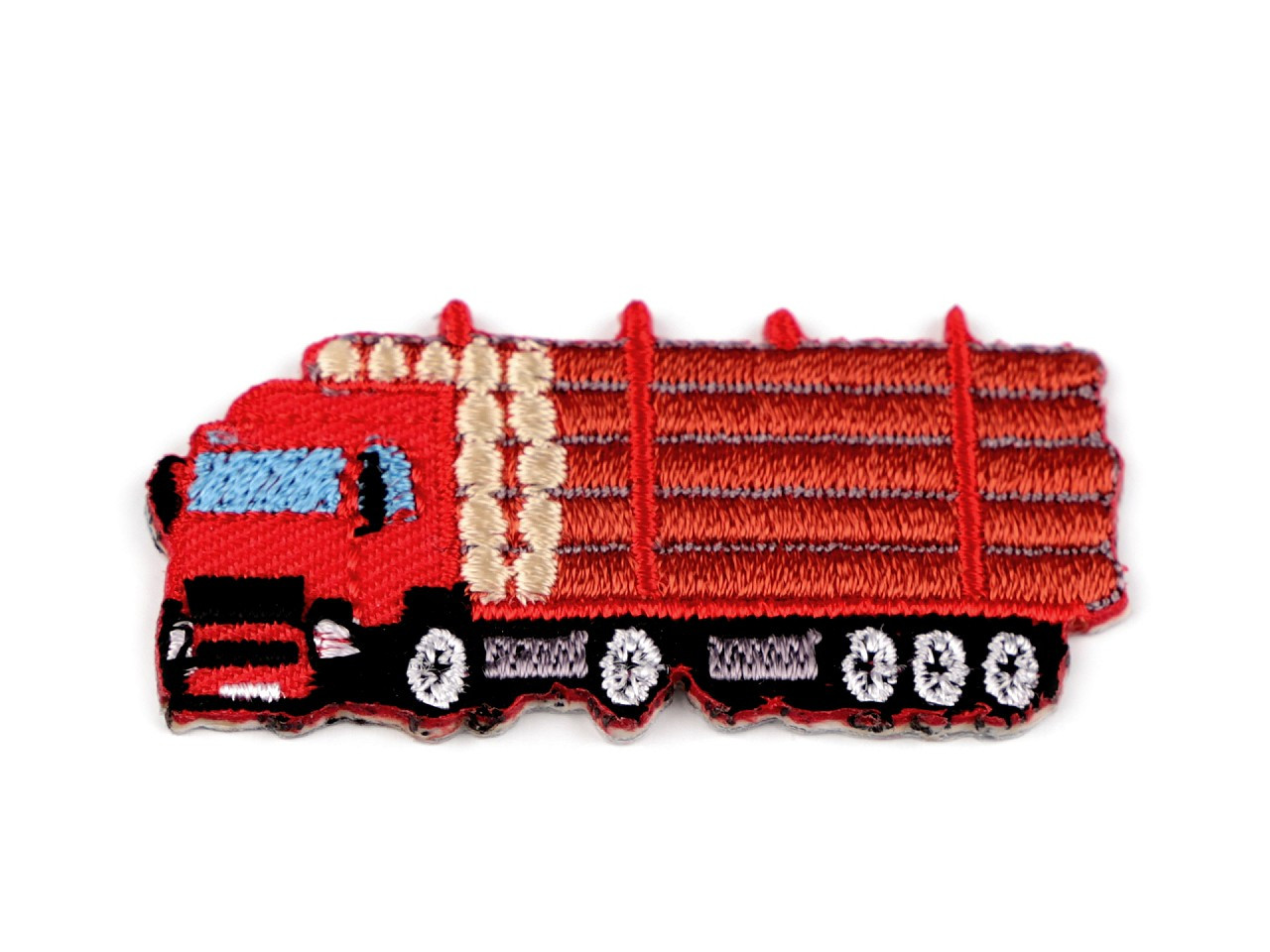 Nažehlovačka dopravní prostředky, barva 6 červená náklaďák