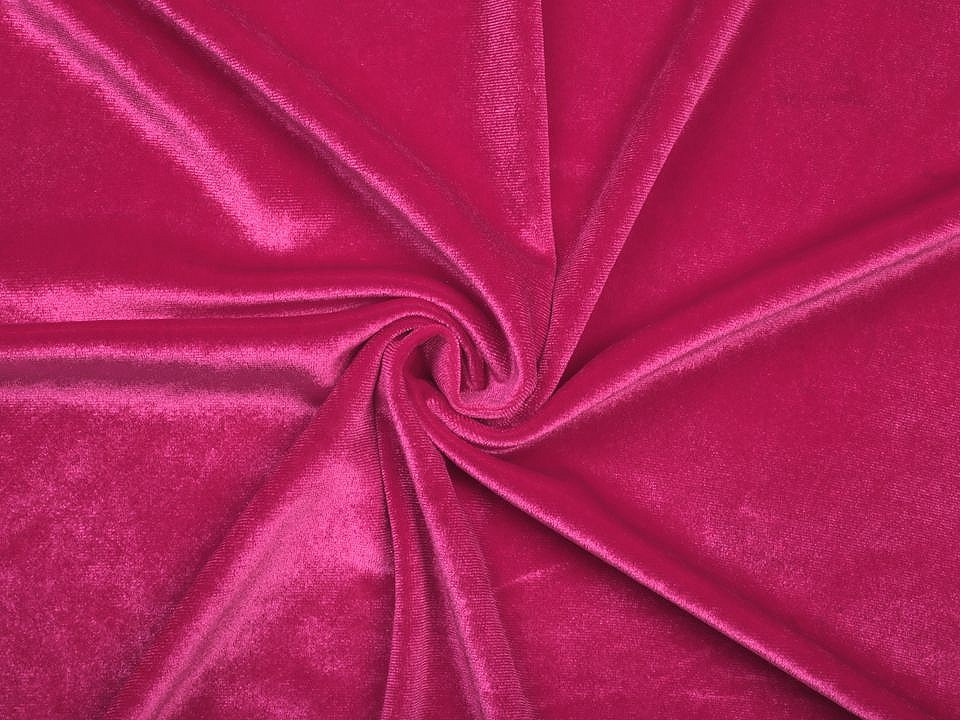 Elastický samet, barva 5 (21) růžová malinová