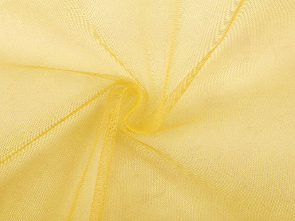 Tyl oděvní PAD jemný na závoje, barva 11 žlutá